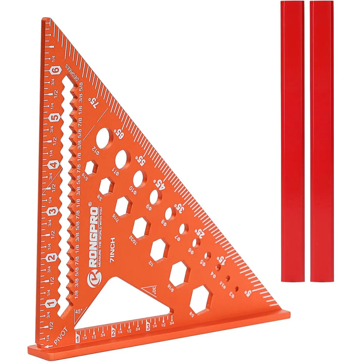 CARPINTERO - Escuadra Carpintero 6en1 RONGPRO 7 Pulgadas Aluminio