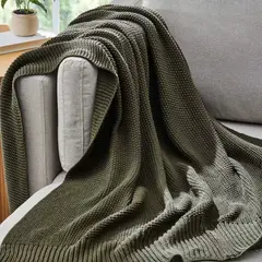 MANTA - Chunky Knit Better Homes Gardens Verde 50x150cm