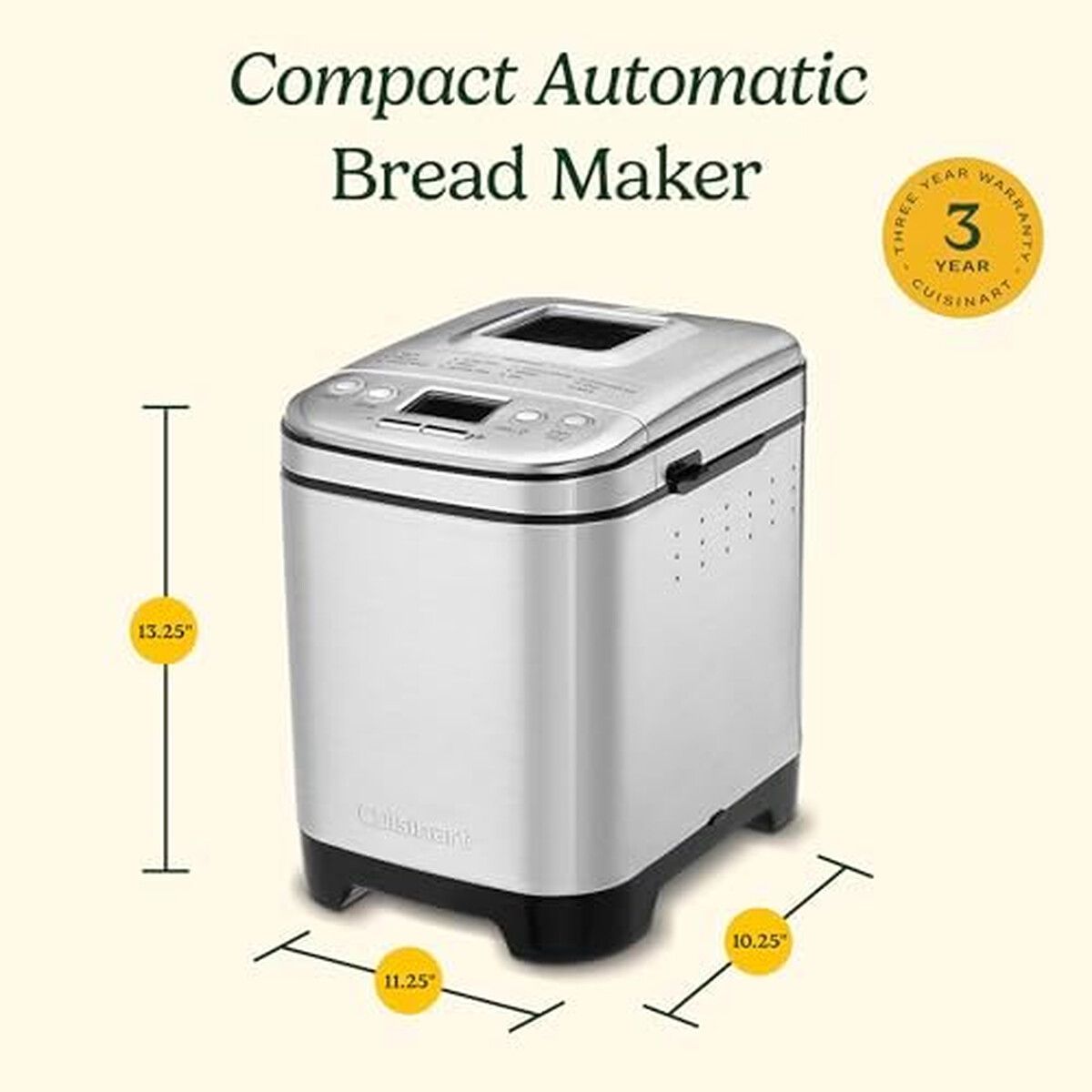 CUISINART - Panificadora Cuisinart CBK110NAS Acero Inoxidable 12 Programas