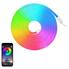GENERICO - Tira Luz Led Neon 5 Mts Rgb Configurable Bluetooth Luz Color
