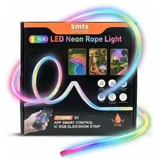 GENERICO - Tira De Luces Led Neón Rgb Flexible Usb 5m Con Control