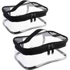 GENERICO - Neceser Transparente Wobe 2 Pack PVC Impermeable Viaje