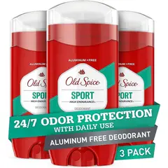 OLD SPICE - Desodorante Sport High Endurance Sin Aluminio 3 Unidades
