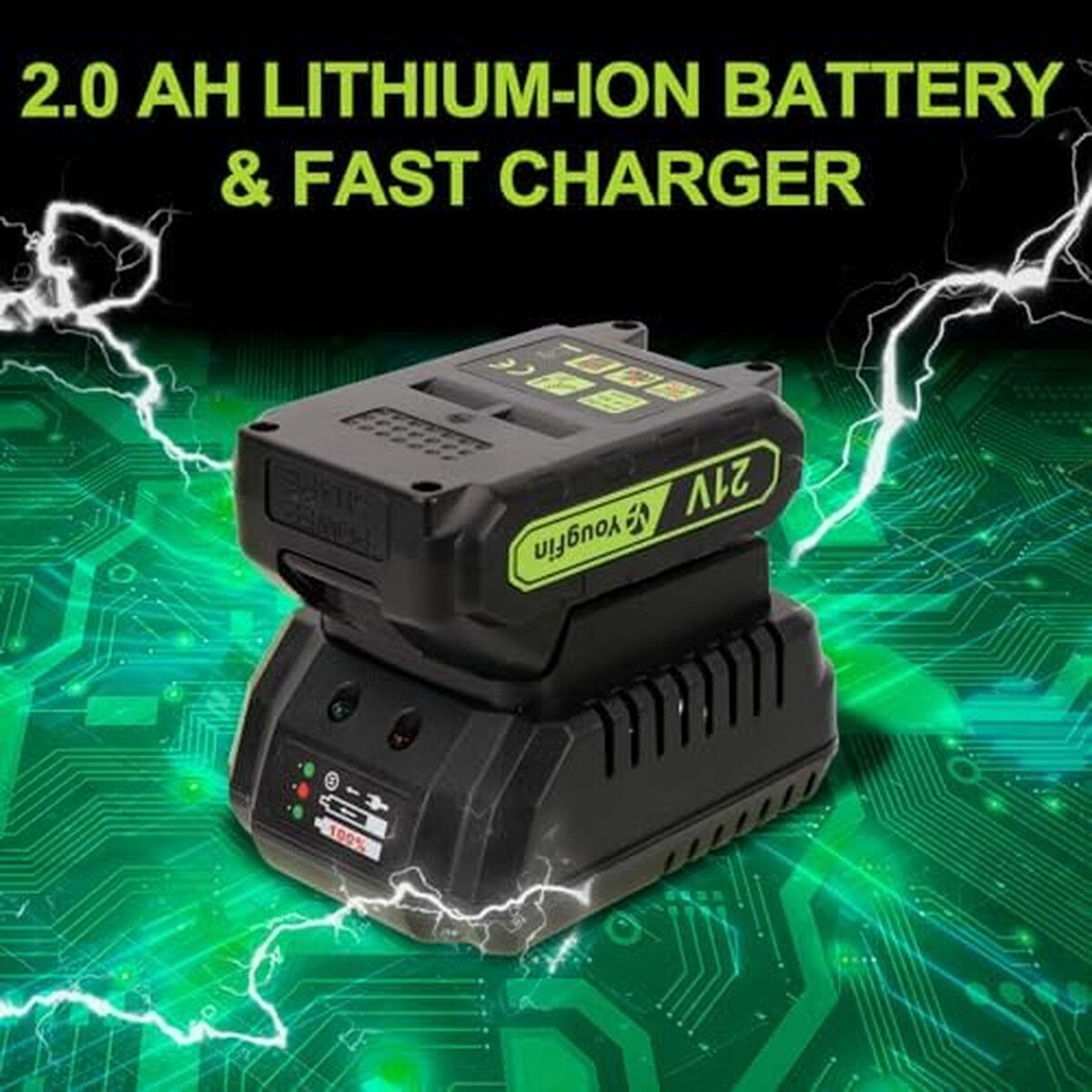 GENERICO - Llave Eléctrica Yougfin 21V 38 40Nm Inalámbrica Set