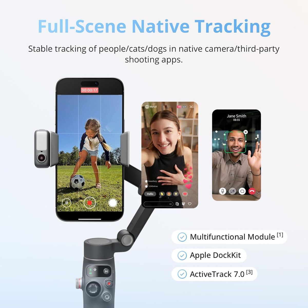 DJI - Gimbal Estabilizador DJI Osmo Mobile 8 Combo Seguimiento Avanzado
