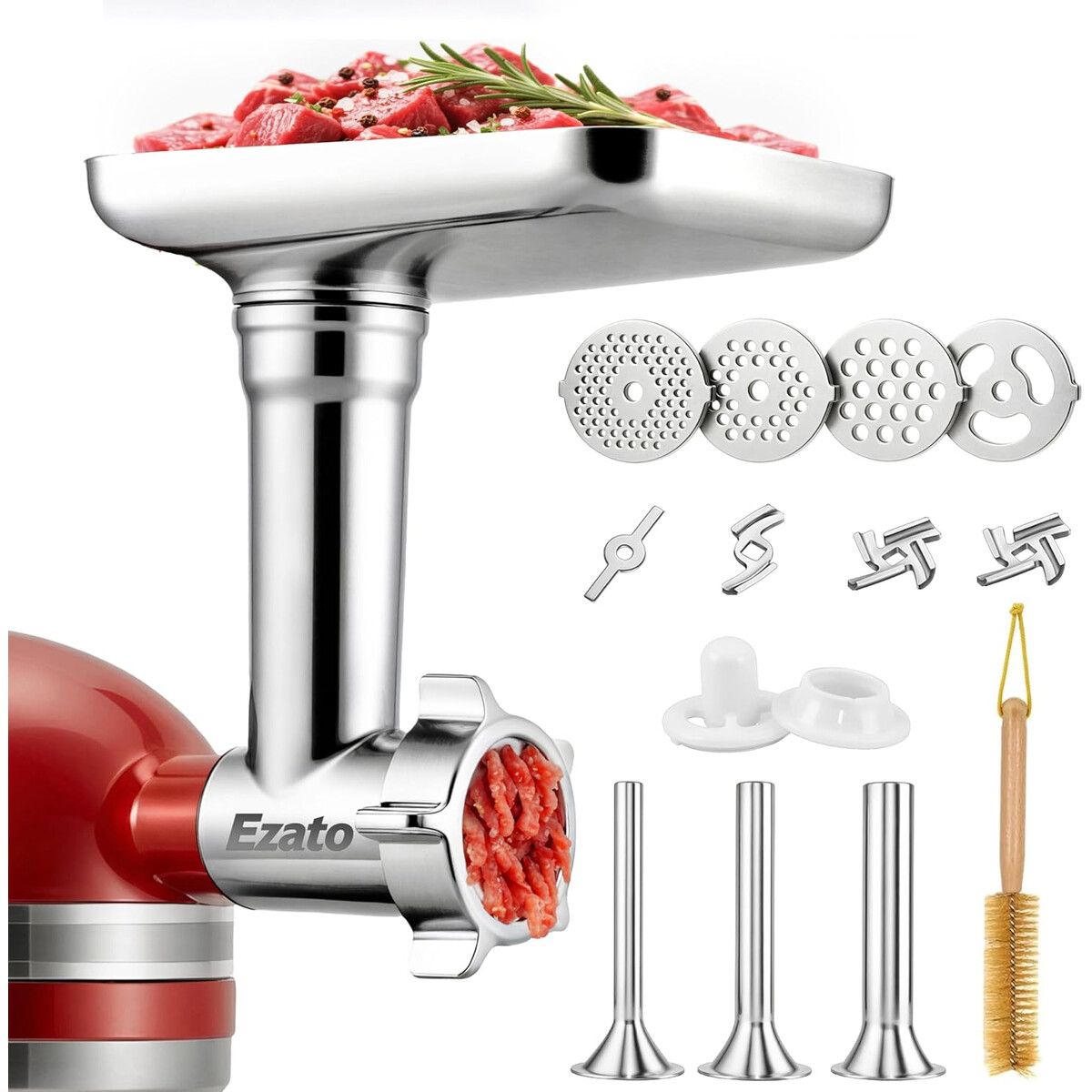 GENERICO - Accesorio Moledor de Carne Ezato para KitchenAid Acero