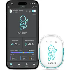 BEBE - Monitor Bebé SenseU Pro Respiración Temperatura App