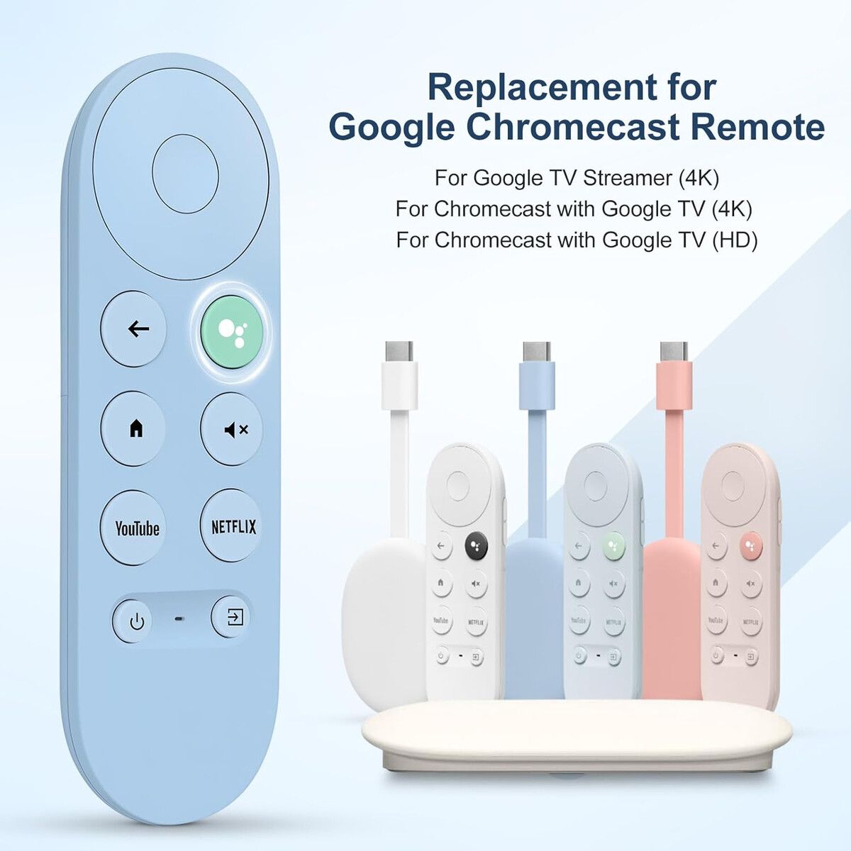 BLUE - Control Remoto Blue Voice Google TV Chromecast 4KHD G9N9N