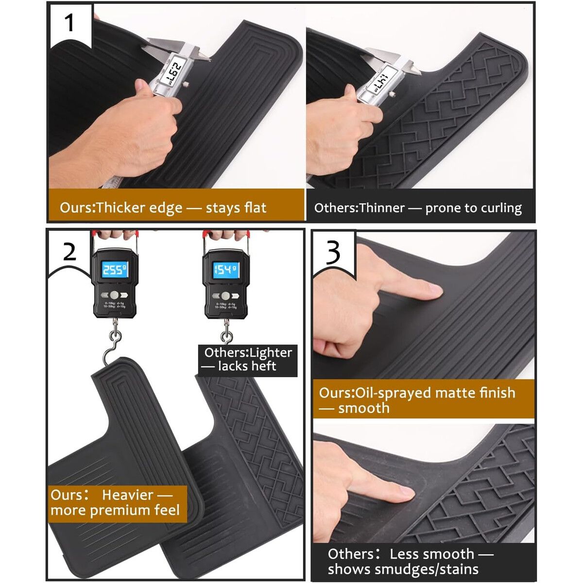 TOP - Top Mat Tiga para Ninja Luxe ES601 ES701 Silicona Negro
