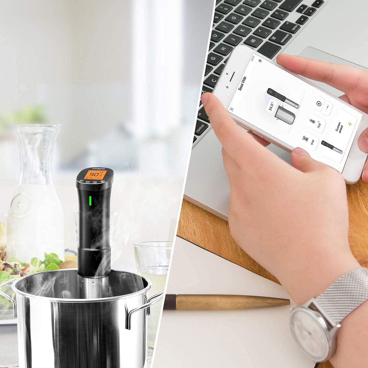 GENERICO - Cocedor Sous Vide Inkbird ISV200W 1000W WiFi 2.4G
