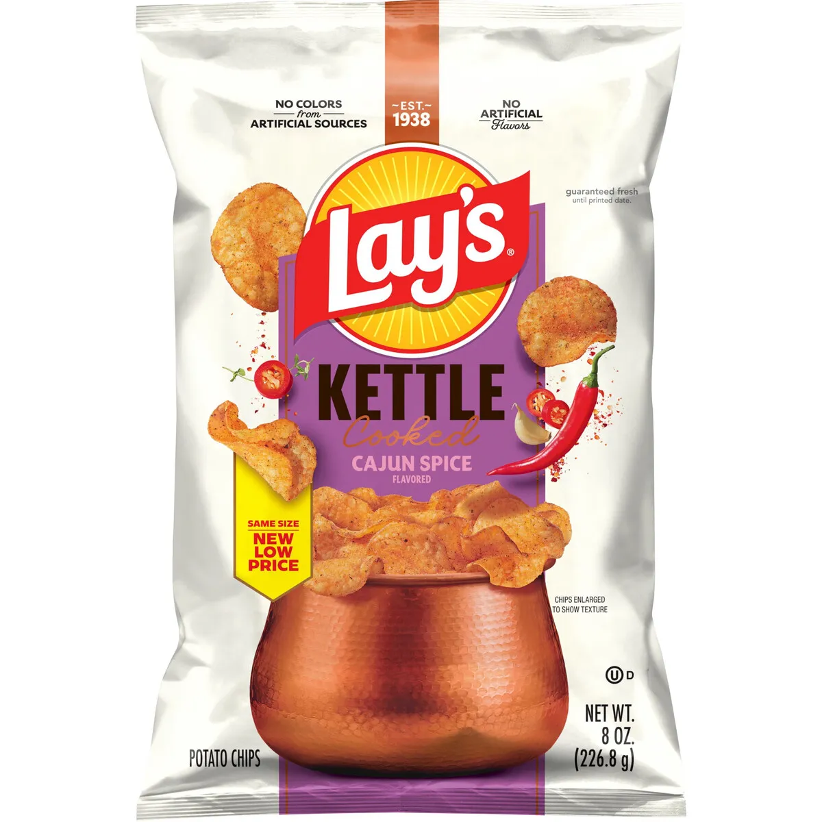 GENERICO - Papas Lays Kettle Cooked Cajun Spice Bolsa 226g