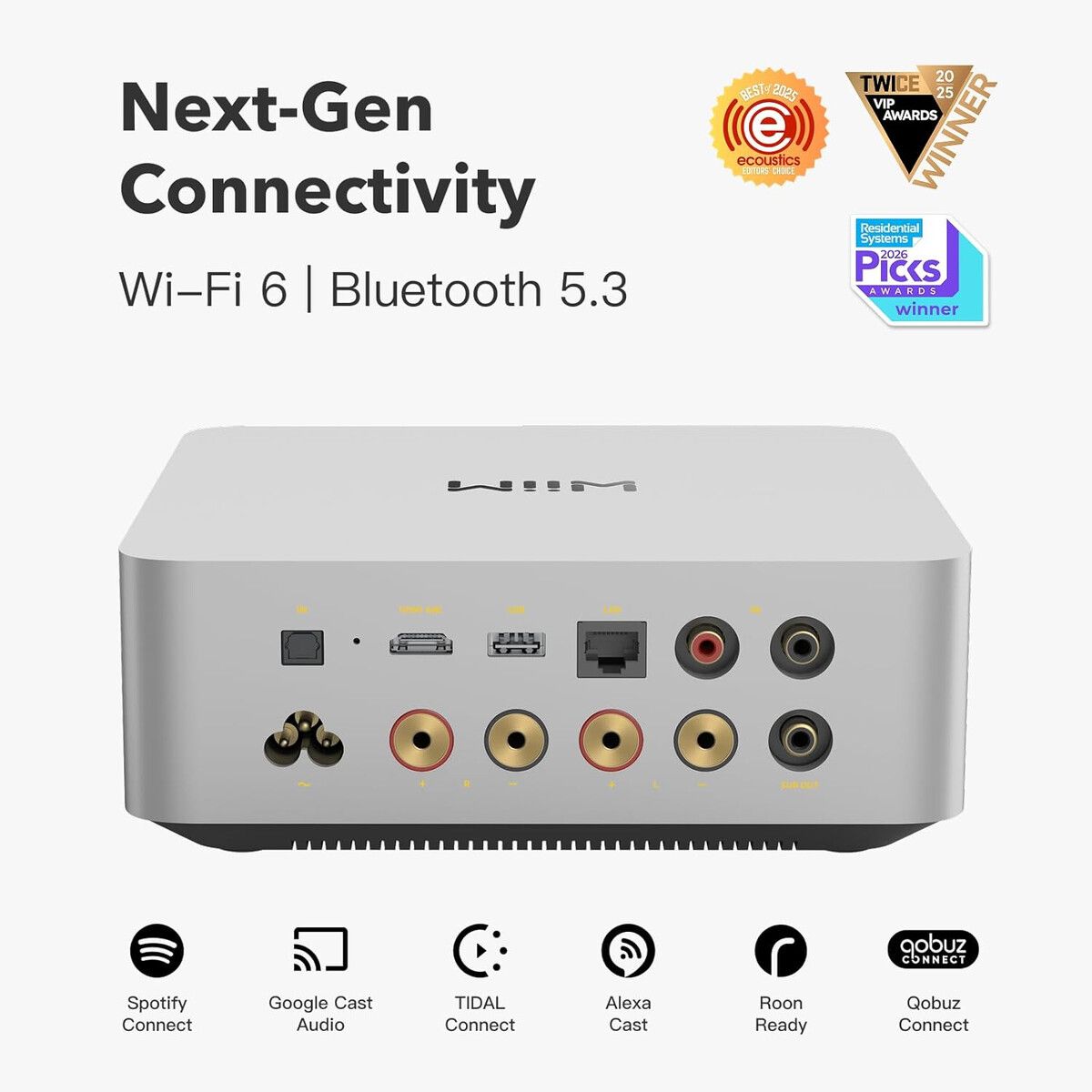 WIIM - Amplificador WiiM Amp Ultra 100W DAC ESS Control Voz HDMI