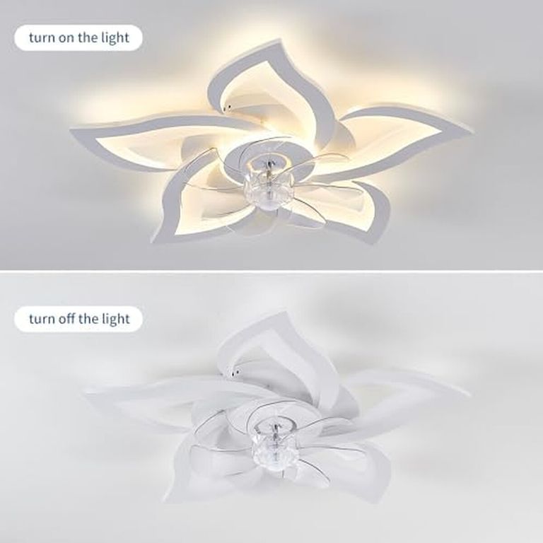 GENERICO Ventilador Techo Ruibutrade 24 Luz LED Control Remoto Flor