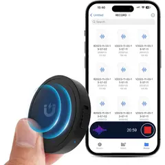 GENERICO - Grabadora de Voz Elasound 128GB NZ007 Activada por Voz 9800h USBC