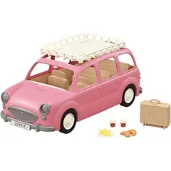GENERICO - Vehículo Calico Critters Van Picnic Familiar Rosa para Muaecos