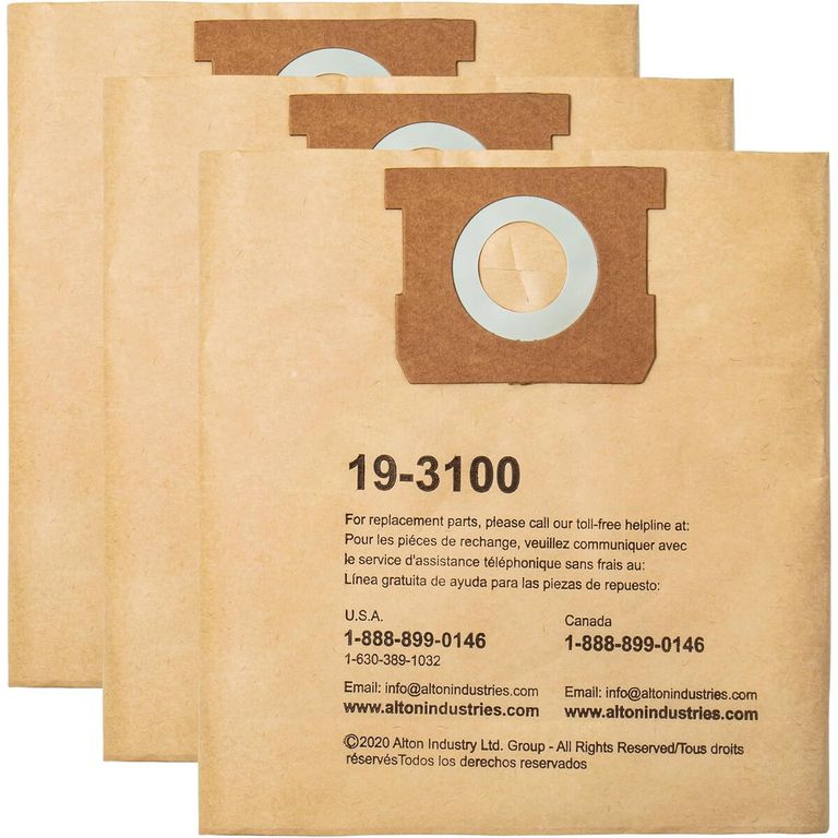 STANLEY Bolsa Filtro 193100 3 Unidades Para Aspiradora 58 Gal