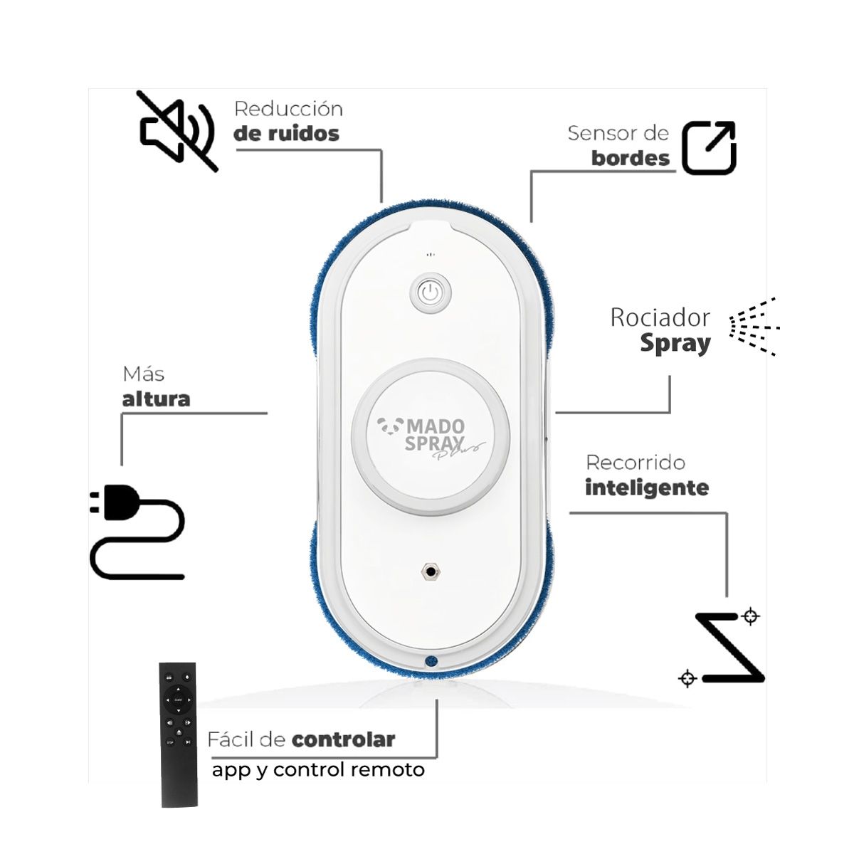 OSOJI - Robot Limpiavidrios Osoji Mado Spray Plus