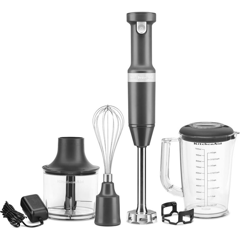 Batidora de Mano Inalámbrica 7 Velocidades 1L Gris