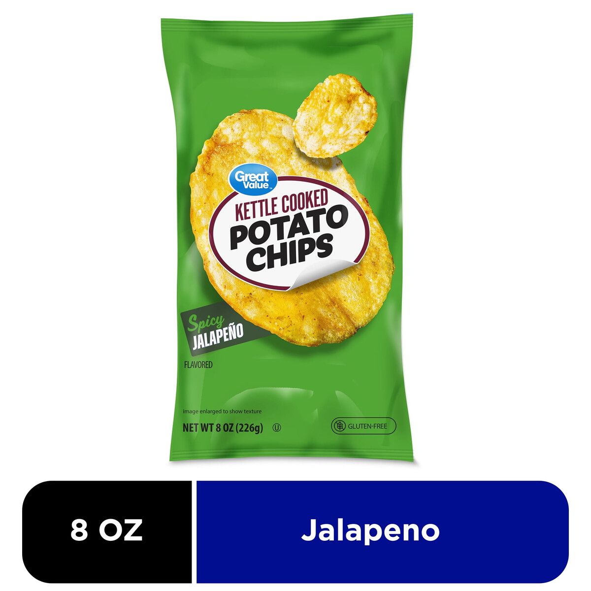 GENERICO - Papas Fritas Great Value Jalapeao Kettle Cooked 226g