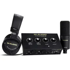 DUO - Interfaz MAudio MTrack Dúo HD Pack Micrófono M100 Audífonos HDH41
