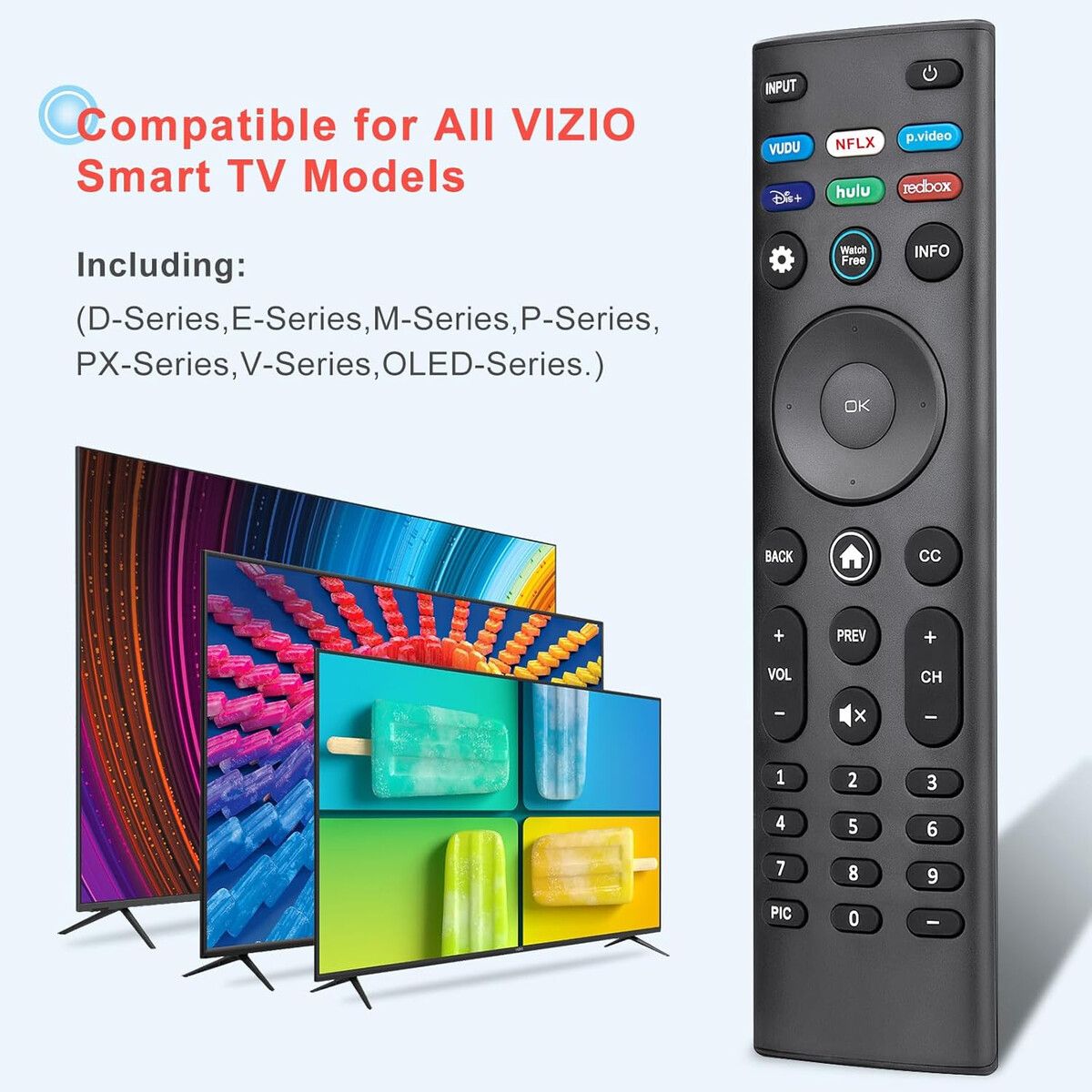 GENERICO - Control Remoto Universal EWOS XRT140 para VIZIO Smart TV