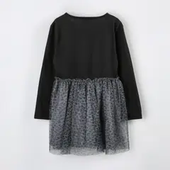 BARBIE - Vestido Tul Niña Bordado Negro