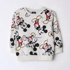 DISNEY - Polerón Cerrado Niño Mickey Full Print Gris