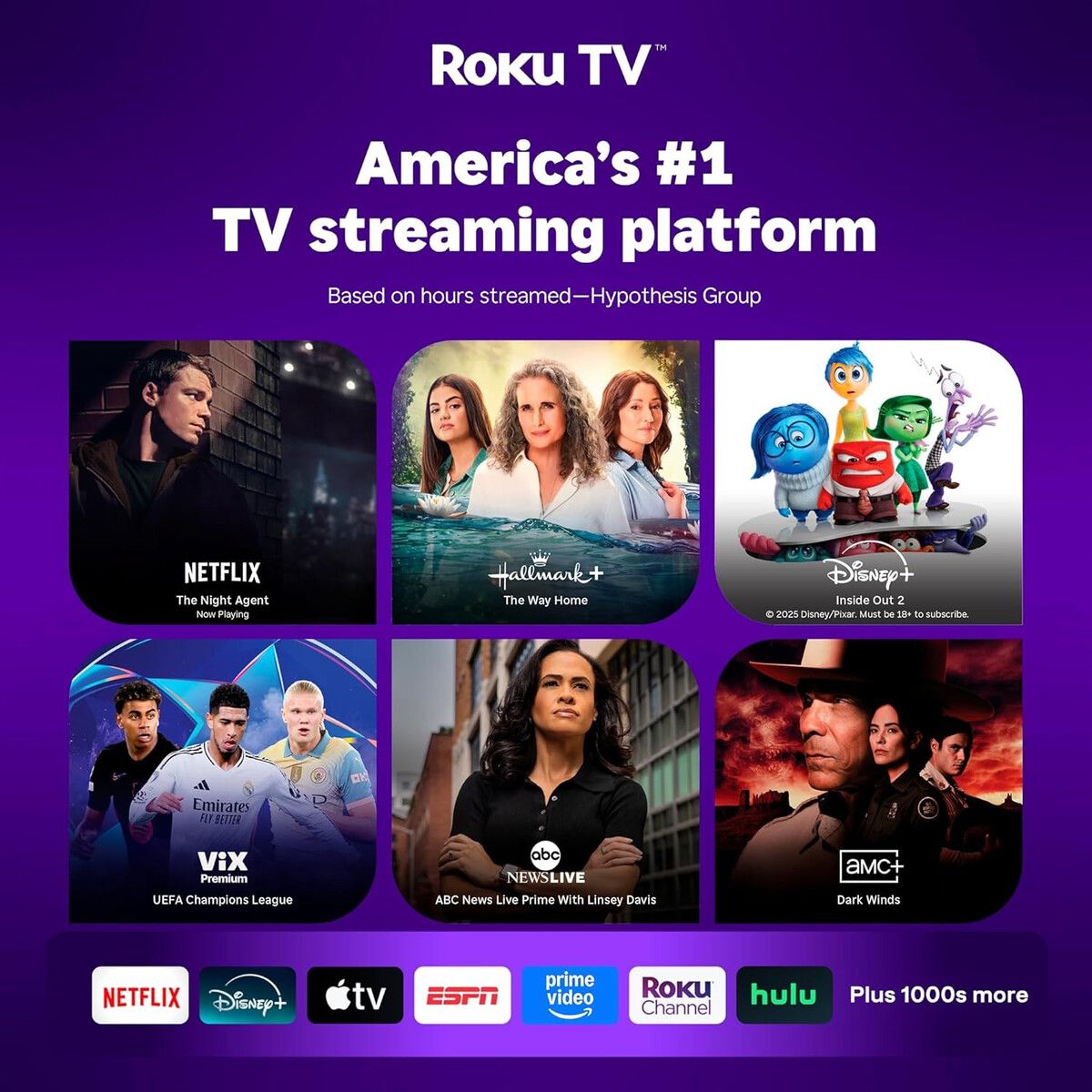 ROKU - Proyector Smart Aurzen Roku TV 1080P WiFi Bluetooth Dolby