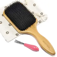 BAMBU - Cepillo BESTOOL Bambú Cerdas Jabala Nylon Paddle