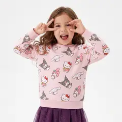 HELLO KITTY - Polerón Cerrado Niña Rosado