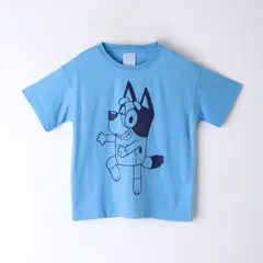 BLUEY - Polera Manga Corta Niño Outline Celeste