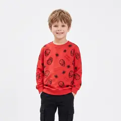 MARVEL - Polerón Cerrado Niño Spiderman Full Print Rojo