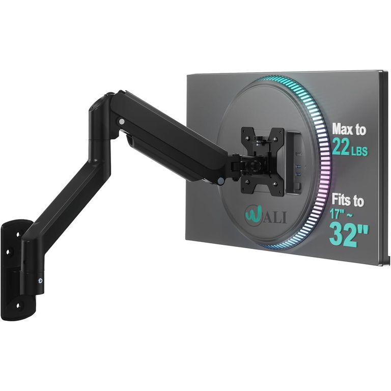 GENERICO Soporte Monitor Pared WALI GSWM001 1732 Gas Spring Negro