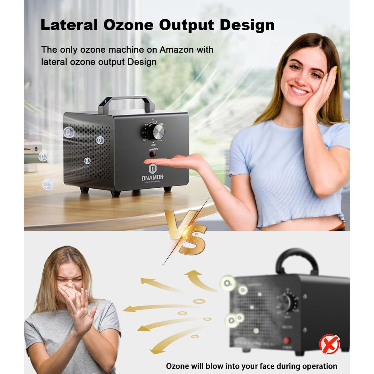 OZONO - Generador de Ozono ONAMOR 77000mg 4000fta Ionizador Timer