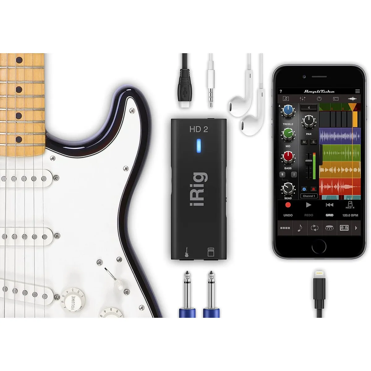 IK MULTIMEDIA - Interfaz de Audio IK Multimedia iRig HD 2 USB 96kHz iOS Mac