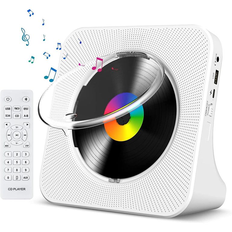 GENERICO Reproductor CD Gueray Bluetooth USB FM AUX Blanco