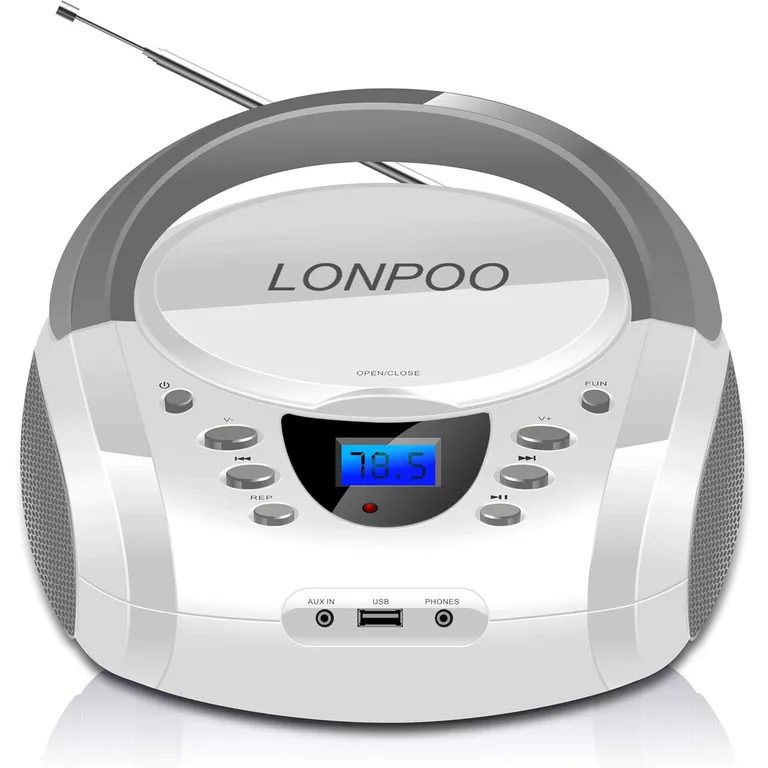 GENERICO Boombox LONPOO LPD01 CD Bluetooth FM USB AUX