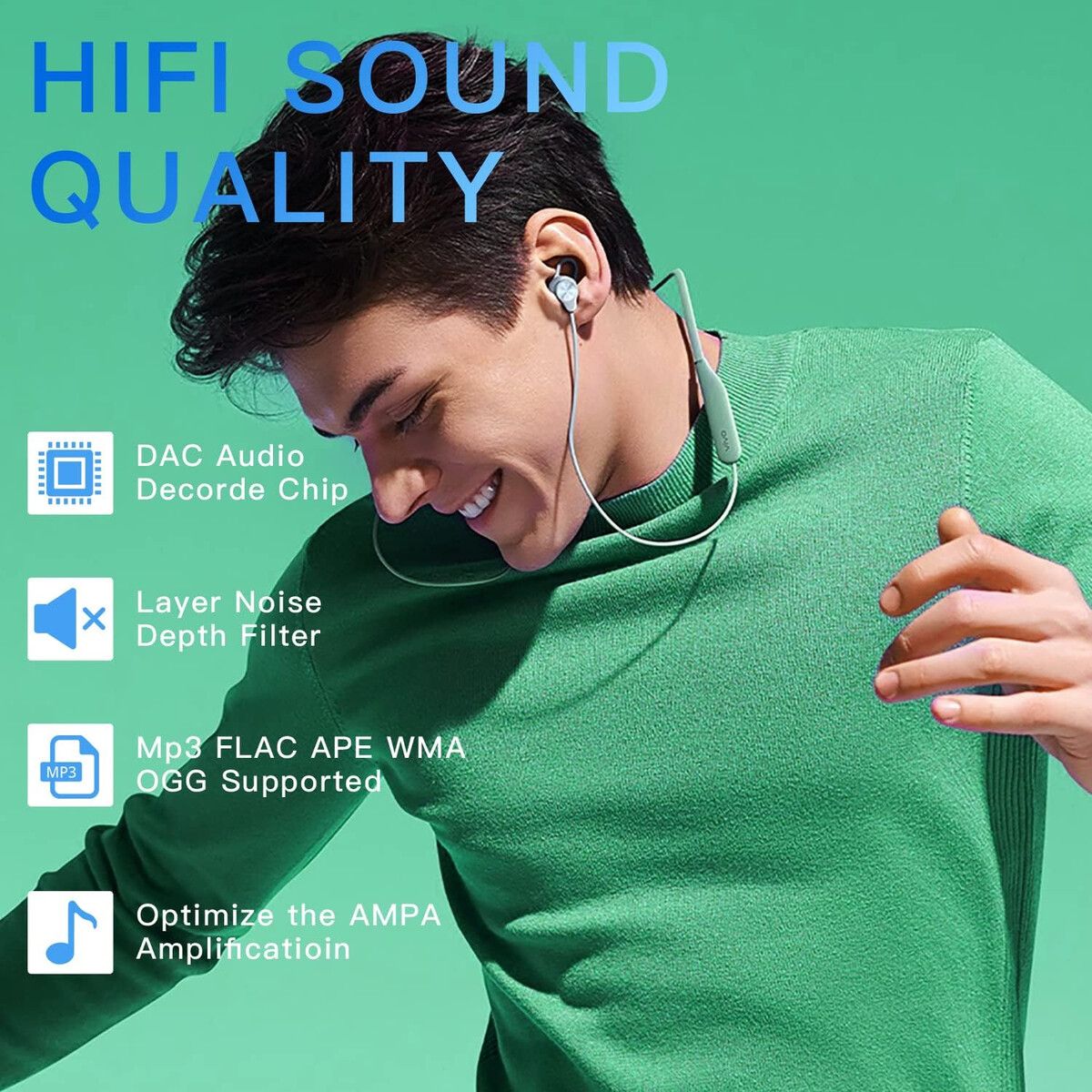 GENERICO - Reproductor MP3 AiMoonsa 64GB Bluetooth 5.2 HiFi