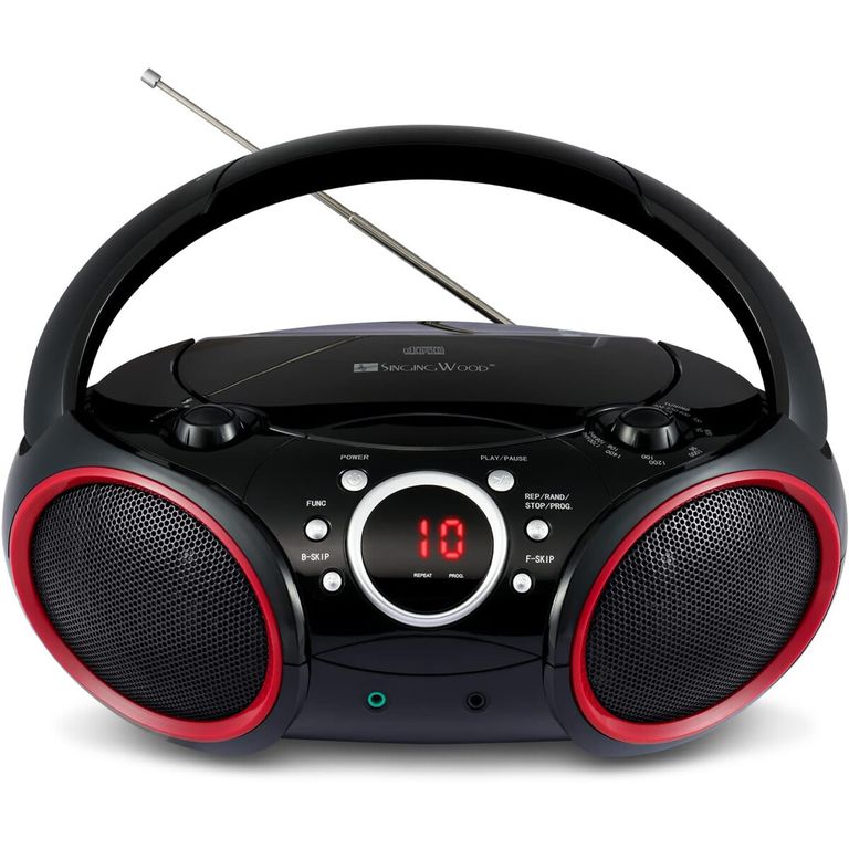 WOOD Boombox SINGING SBX030C CD AMFM AUX Portátil