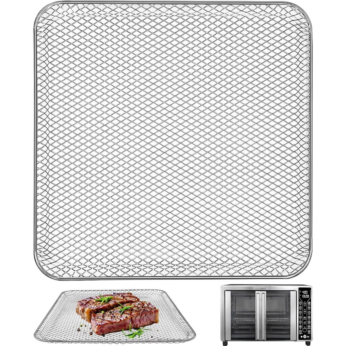 GENERICO - Bandeja Acero Air Fryer Gourmia GTF7655 GTF7460 31x31cm