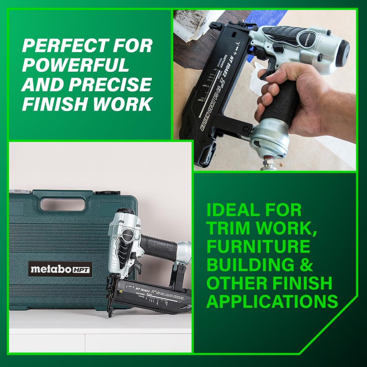 METABO - Clavadora Neumática Metabo HPT NT50AE2 18GA 2 Liviana