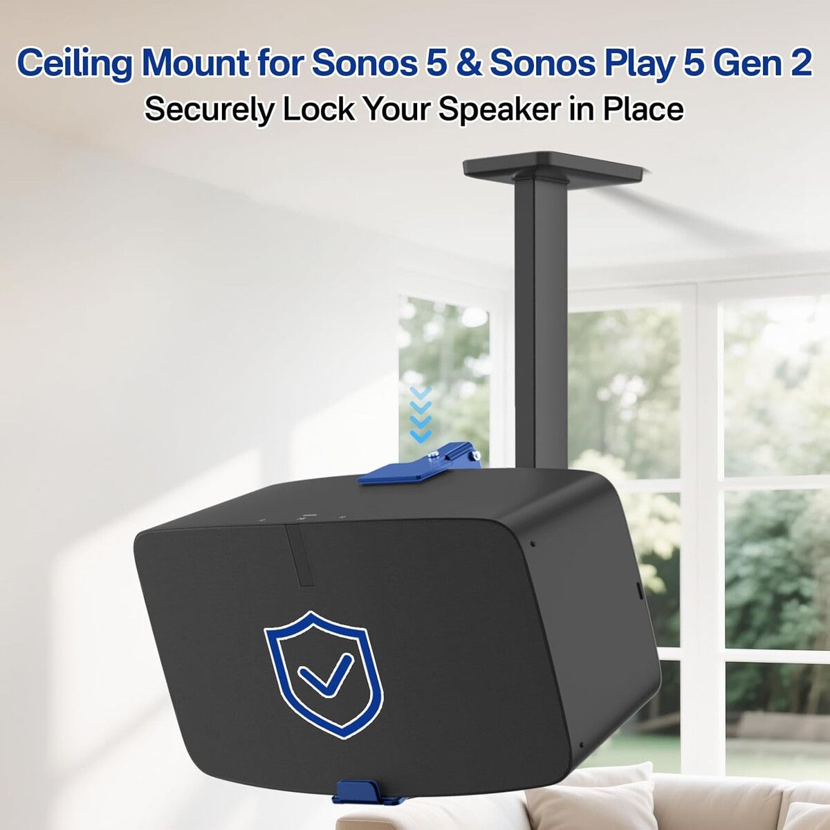 SONOS - Soporte Techo Notiela para Sonos Five Play 5 Gen 2 Ajustable