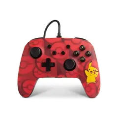 POWER A - Control Joystick Pikachu Nintendo Switch Rojo USB