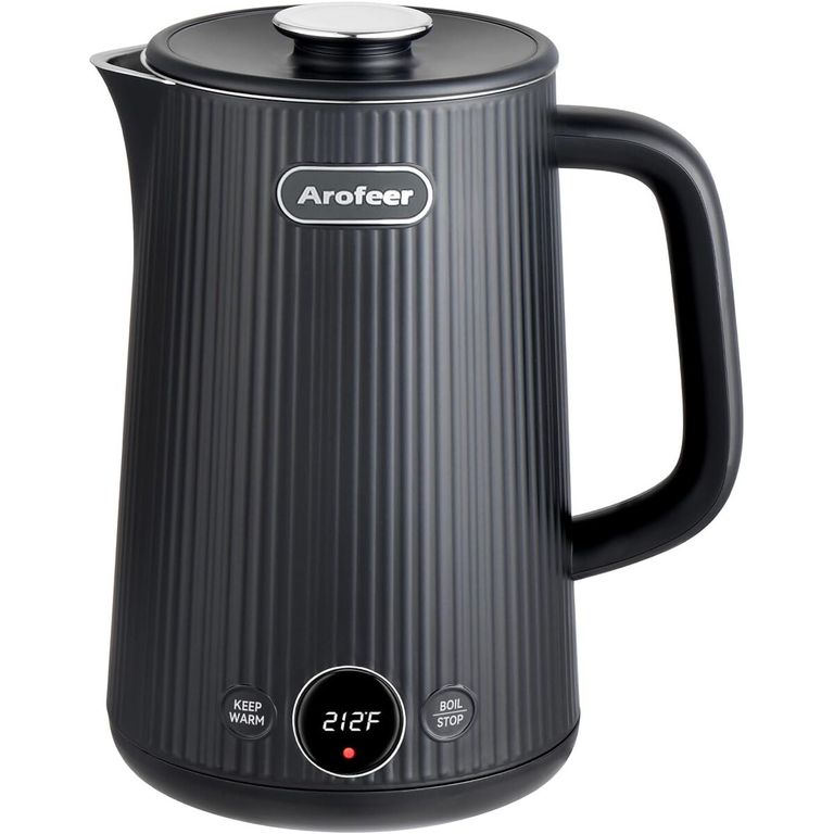 GENERICO Hervidor Eléctrico Arofeer 1.7L 1200W Control Temperatura Negro