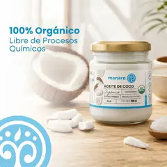 MANARE - Aceite de Coco organico prensado en frio 200ml