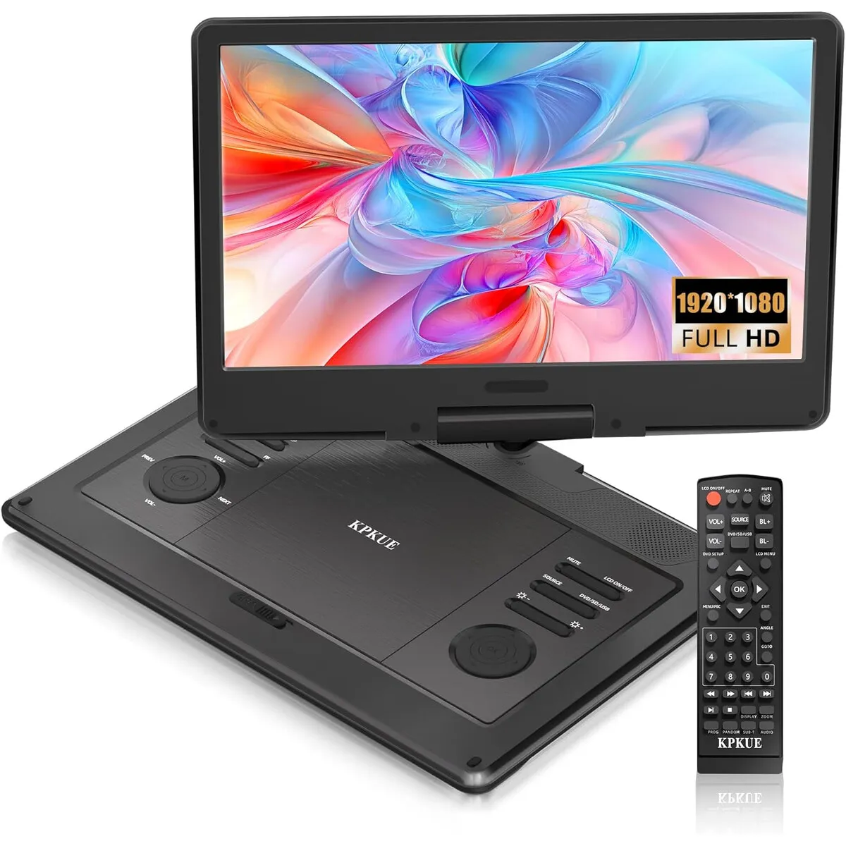 GENERICO - DVD Portátil KPKUE 15.6 FHD 1920x1080 HDMI Pantalla Giratoria