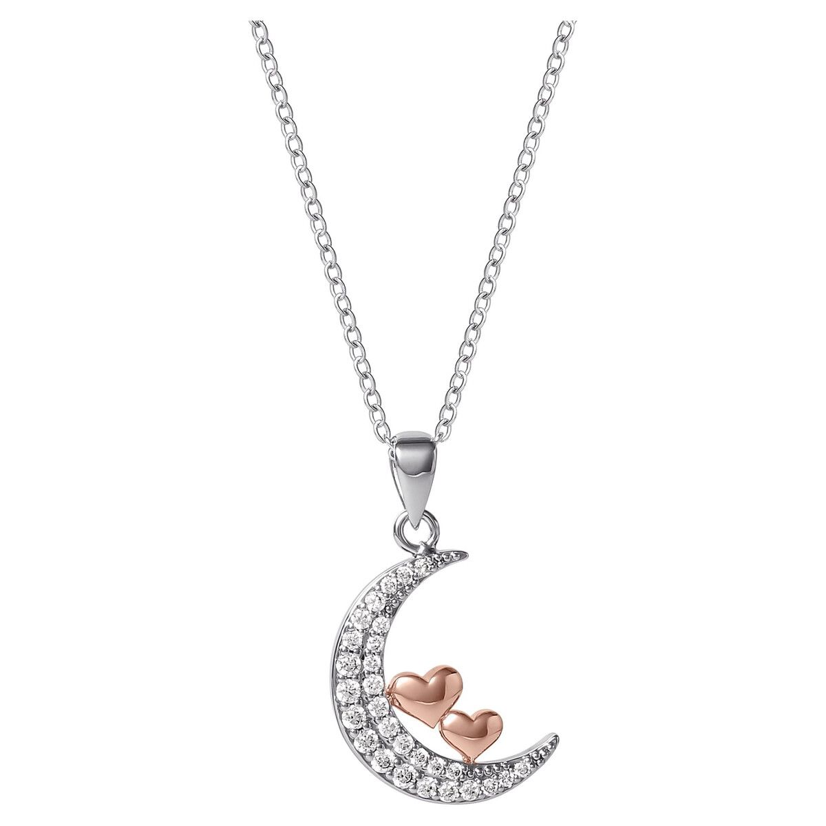 LUNA - Collar Believe by Brilliance Luna Corazón Baño Oro Rosa