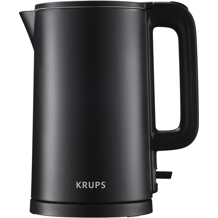 KRUPS Hervidor Eléctrico 1.5L Acero Inoxidable Cool Touch Negro