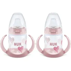 NUK - Vaso Entrenador 150ml 2 Unidades Pico Suave Pink Hearts