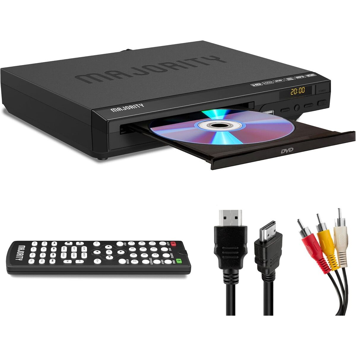 GENERICO - Reproductor DVD Majority HDMI 1080P Región Free USB LCD